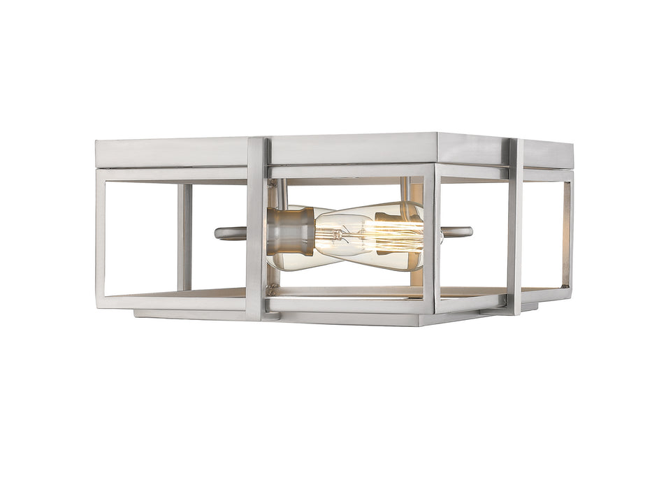 Z-Lite 724F13-BN Two Light Flush Mount, Brushed Nickel