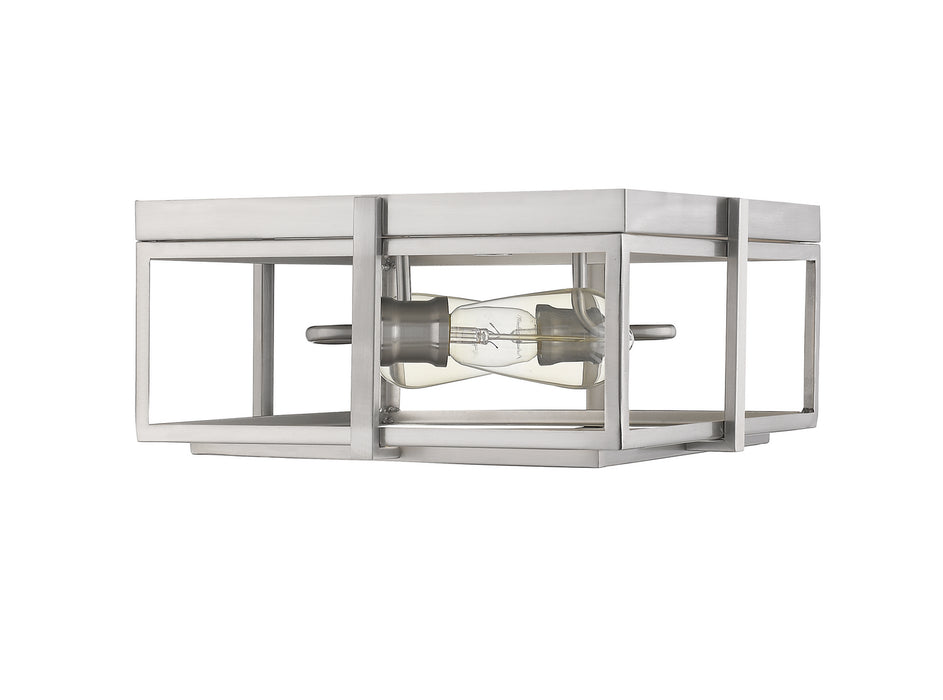 Z-Lite 724F13-BN Two Light Flush Mount, Brushed Nickel
