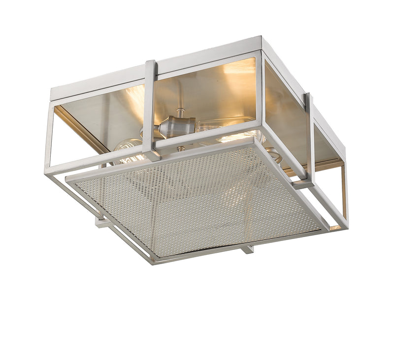 Z-Lite 724F15-BN Three Light Flush Mount, Brushed Nickel