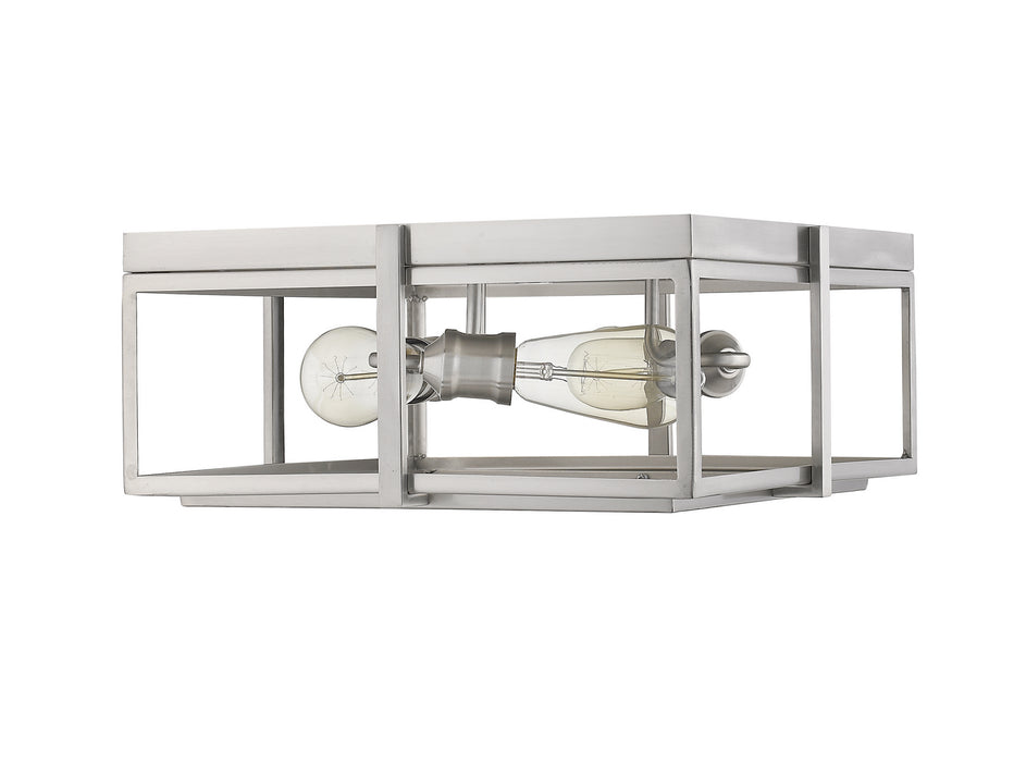 Z-Lite 724F15-BN Three Light Flush Mount, Brushed Nickel