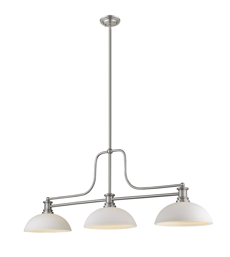 Z-Lite 725-3BN-DMO14 Three Light Billiard, Brushed Nickel
