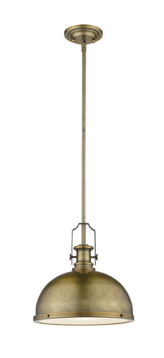 Z-Lite 725P12-HBR One Light Pendant, Heritage Brass