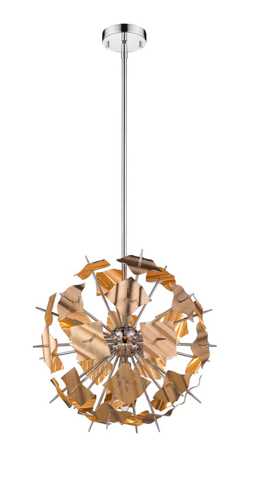 Z-Lite 9003P18-CHP Five Light Pendant, Chrome / Champagne