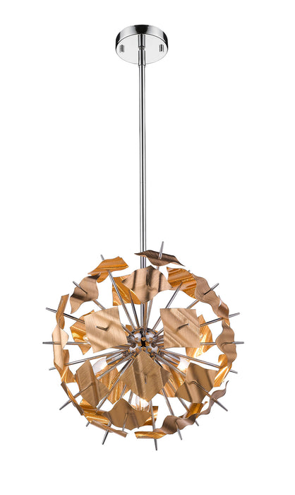 Z-Lite 9003P18-CHP Five Light Pendant, Chrome / Champagne