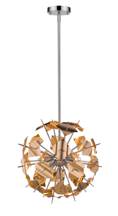Z-Lite 9003P18-CHP Five Light Pendant, Chrome / Champagne