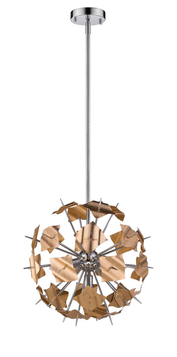 Z-Lite 9003P18-CHP Five Light Pendant, Chrome / Champagne