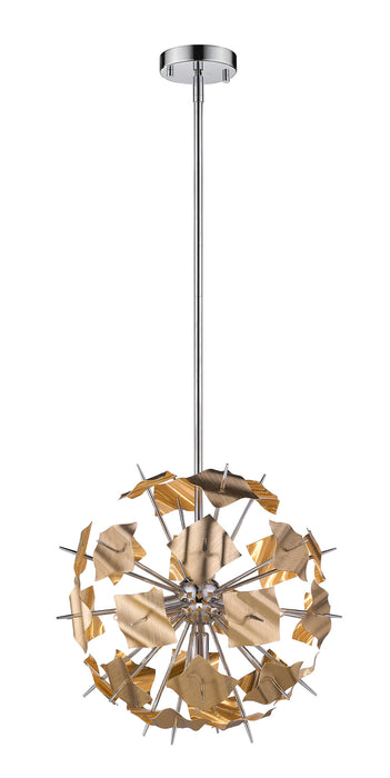 Z-Lite 9003P18-CHP Five Light Pendant, Chrome / Champagne