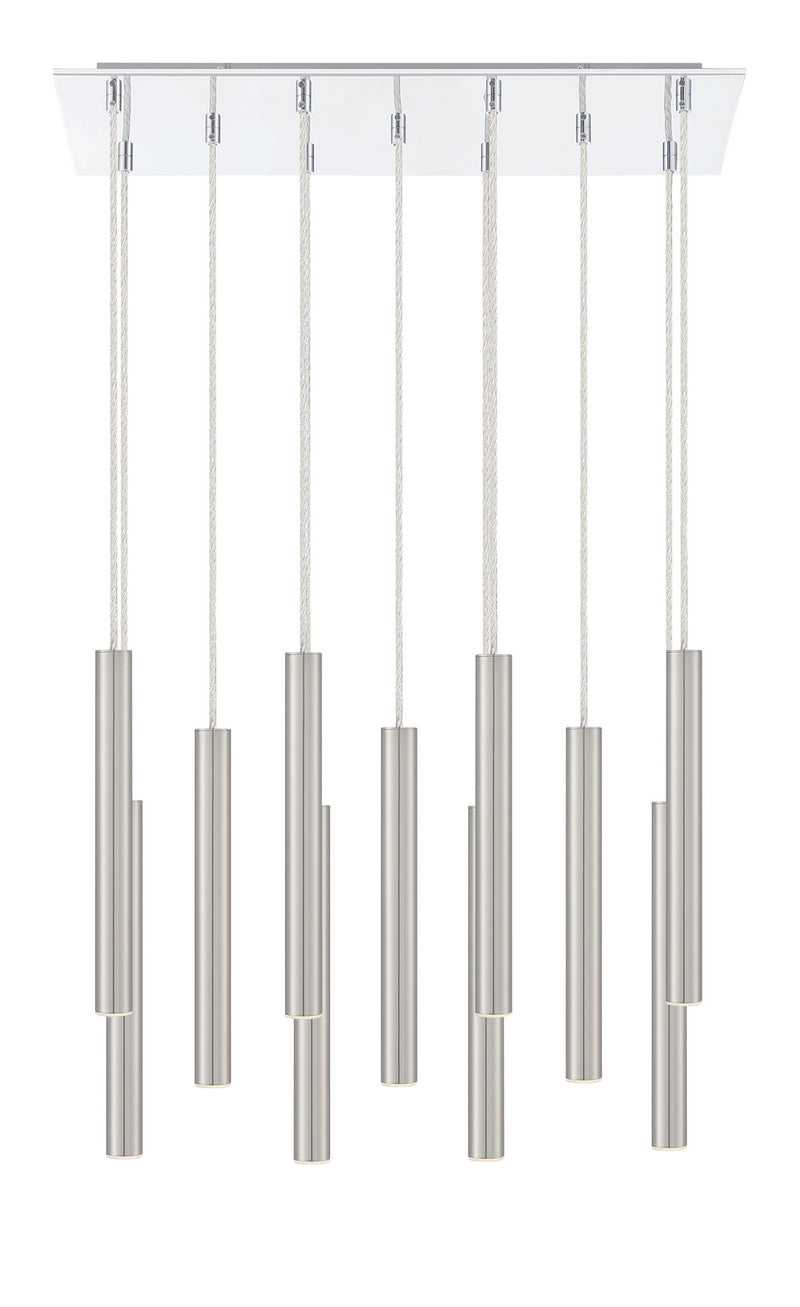 Z-Lite 917MP12-BN-LED-11LCH LED Chandelier, Chrome