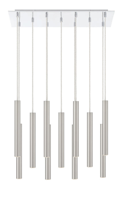 Z-Lite 917MP12-BN-LED-11LCH LED Chandelier, Chrome