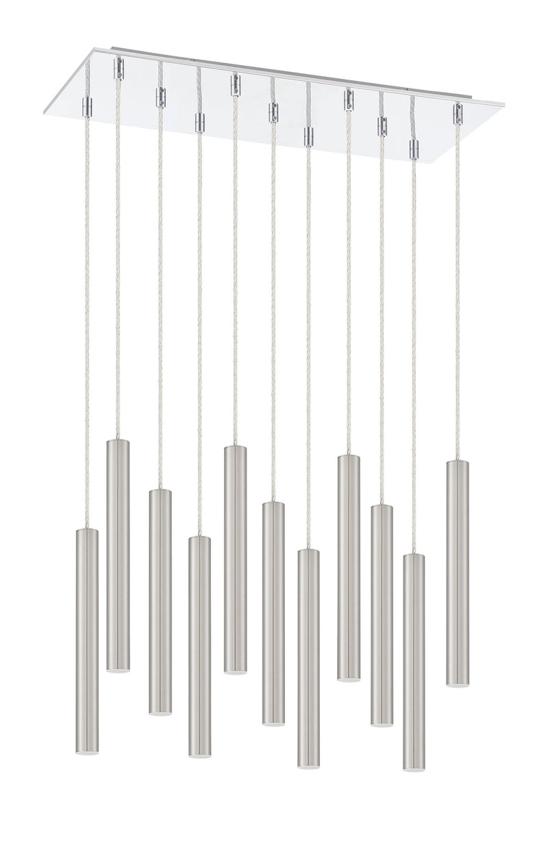 Z-Lite 917MP12-BN-LED-11LCH LED Chandelier, Chrome