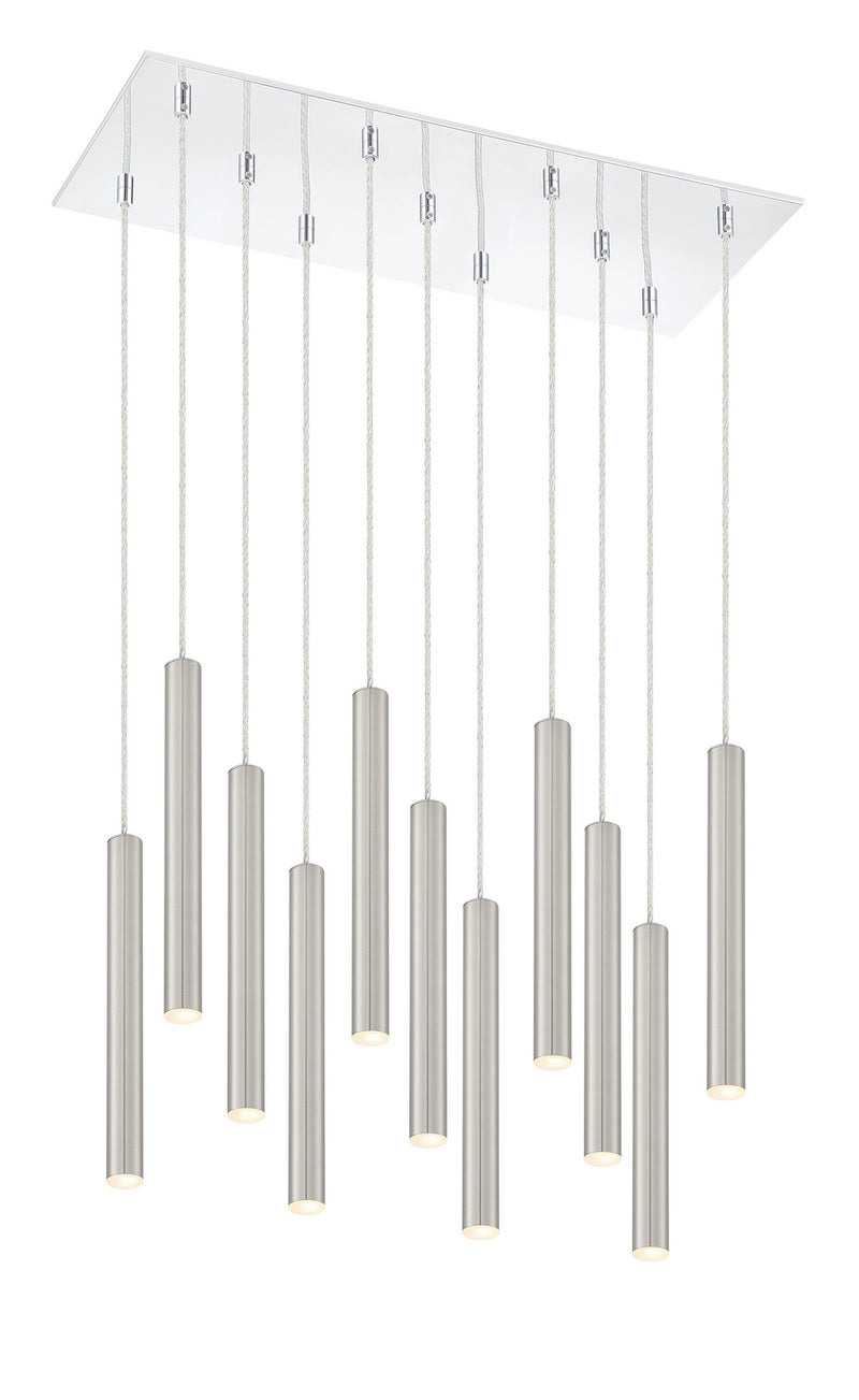Z-Lite 917MP12-BN-LED-11LCH LED Chandelier, Chrome