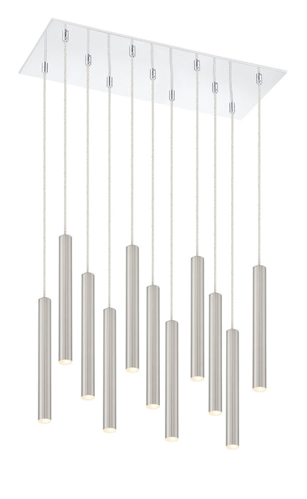 Z-Lite 917MP12-BN-LED-11LCH LED Chandelier, Chrome