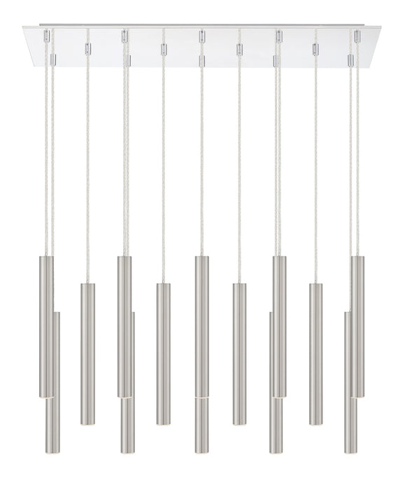 Z-Lite 917MP12-BN-LED-14LCH LED Chandelier, Chrome