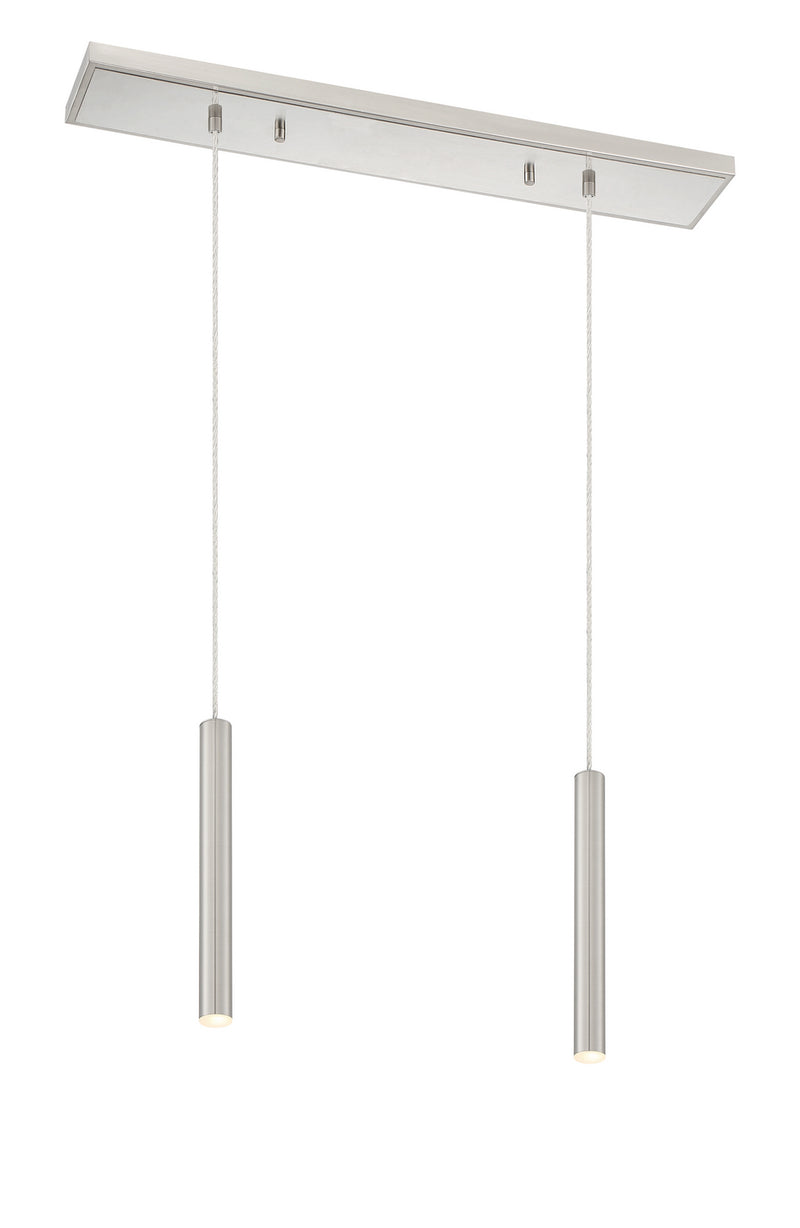 Z-Lite 917MP12-BN-LED-2LBN LED Linear Chandelier, Brushed Nickel