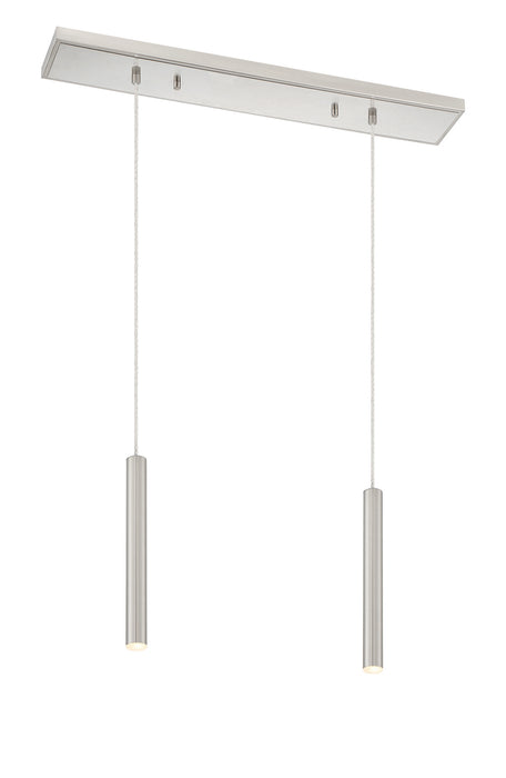 Z-Lite 917MP12-BN-LED-2LBN LED Linear Chandelier, Brushed Nickel