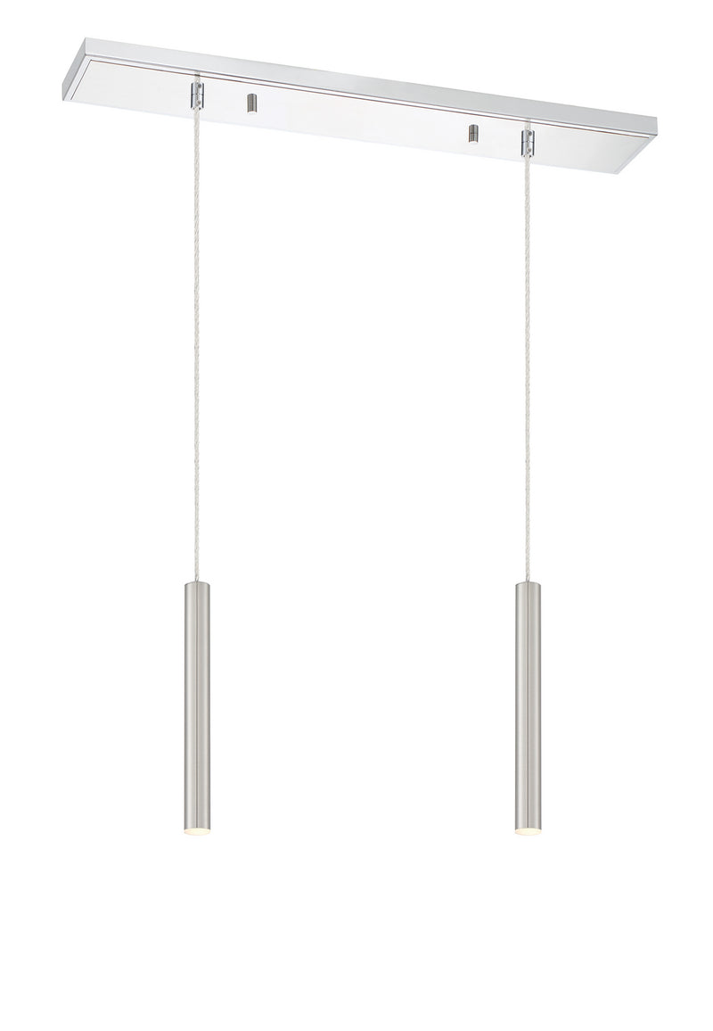 Z-Lite 917MP12-BN-LED-2LCH LED Linear Chandelier, Chrome