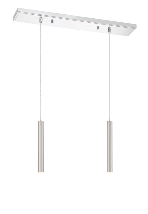Z-Lite 917MP12-BN-LED-2LCH LED Linear Chandelier, Chrome