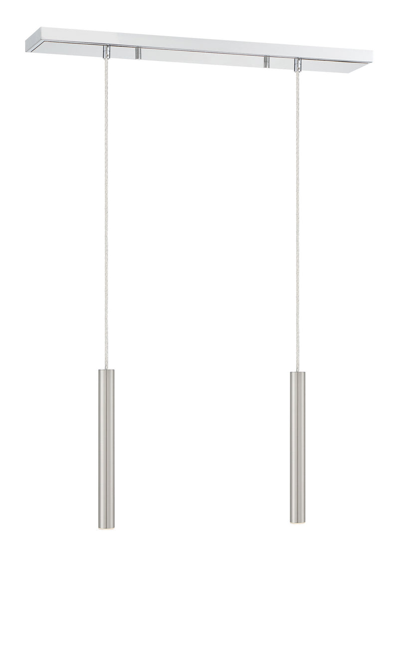 Z-Lite 917MP12-BN-LED-2LCH LED Linear Chandelier, Chrome