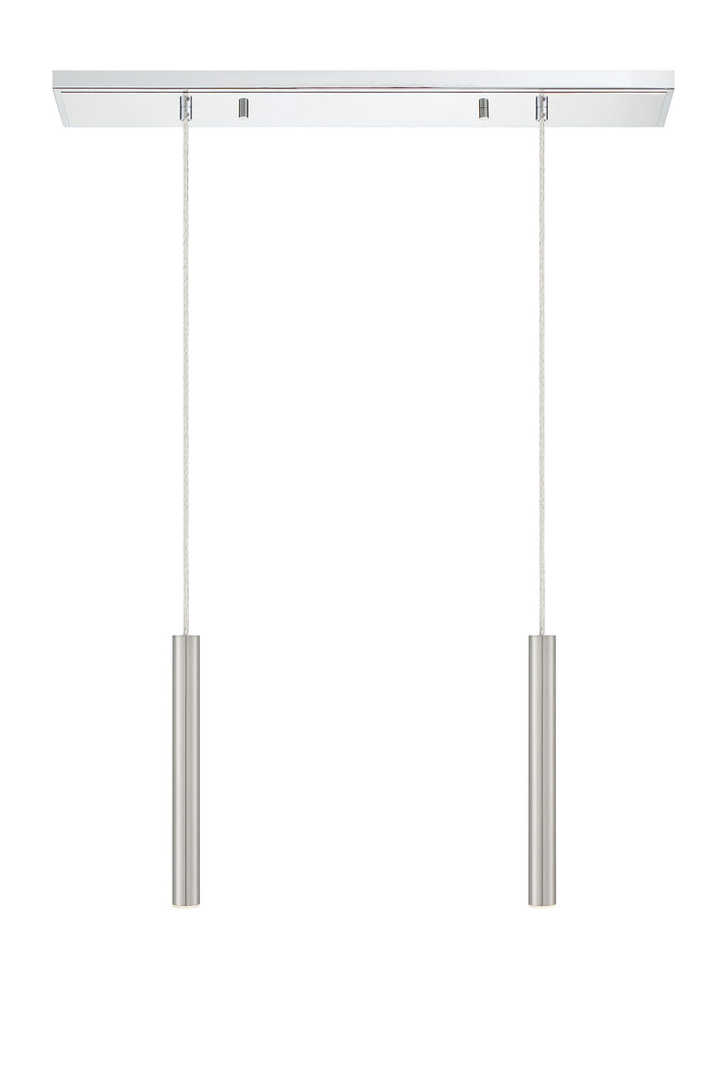 Z-Lite 917MP12-BN-LED-2LCH LED Linear Chandelier, Chrome