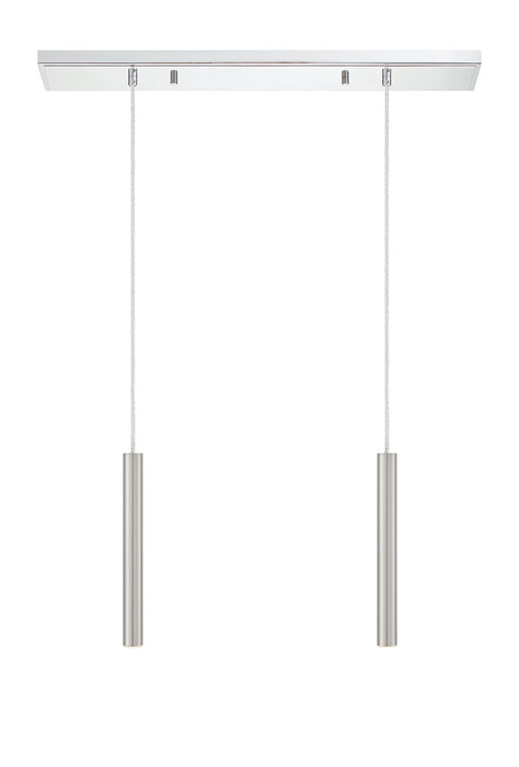Z-Lite 917MP12-BN-LED-2LCH LED Linear Chandelier, Chrome
