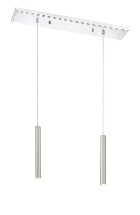 Z-Lite 917MP12-BN-LED-2LCH LED Linear Chandelier, Chrome