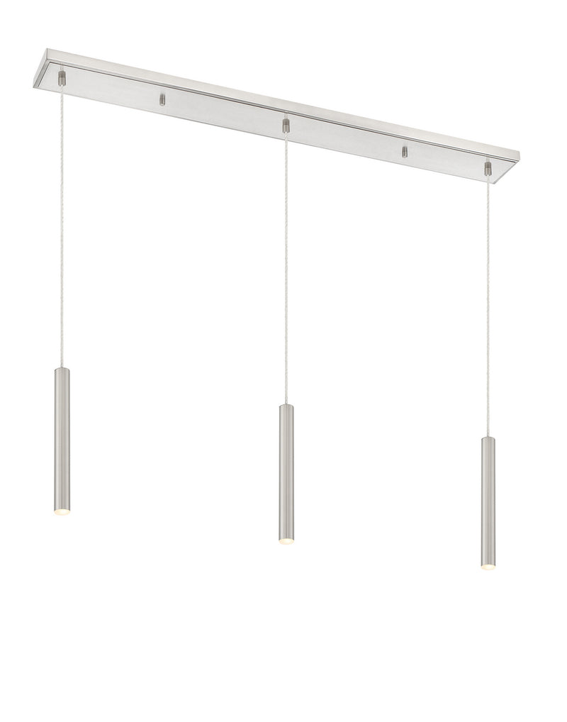 Z-Lite 917MP12-BN-LED-3LBN LED Linear Chandelier, Brushed Nickel