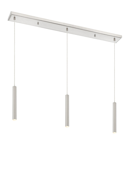 Z-Lite 917MP12-BN-LED-3LBN LED Linear Chandelier, Brushed Nickel