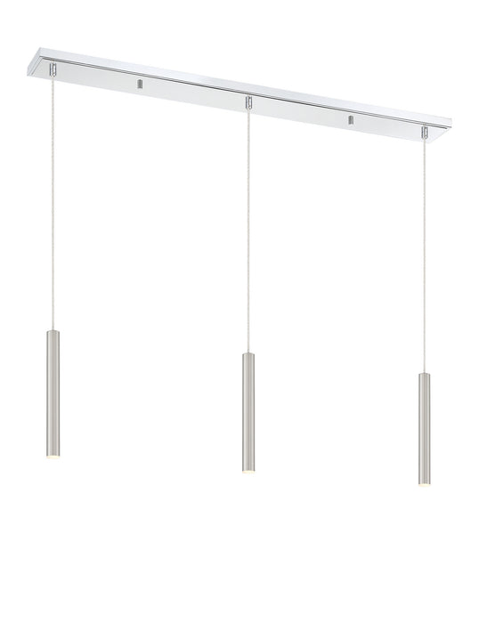 Z-Lite 917MP12-BN-LED-3LCH LED Linear Chandelier, Chrome