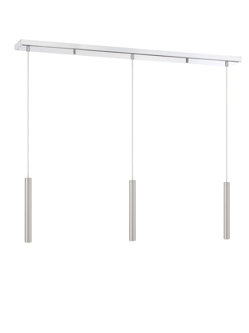 Z-Lite 917MP12-BN-LED-3LCH LED Linear Chandelier, Chrome