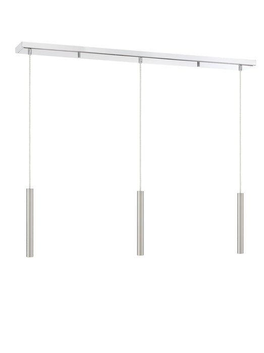 Z-Lite 917MP12-BN-LED-3LCH LED Linear Chandelier, Chrome