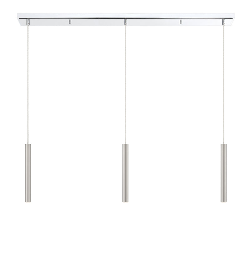 Z-Lite 917MP12-BN-LED-3LCH LED Linear Chandelier, Chrome