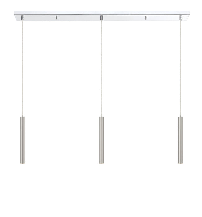 Z-Lite 917MP12-BN-LED-3LCH LED Linear Chandelier, Chrome