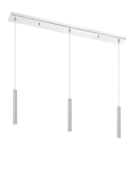 Z-Lite 917MP12-BN-LED-3LCH LED Linear Chandelier, Chrome