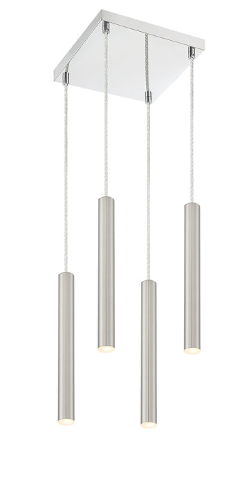 Z-Lite 917MP12-BN-LED-4SCH LED Chandelier, Chrome