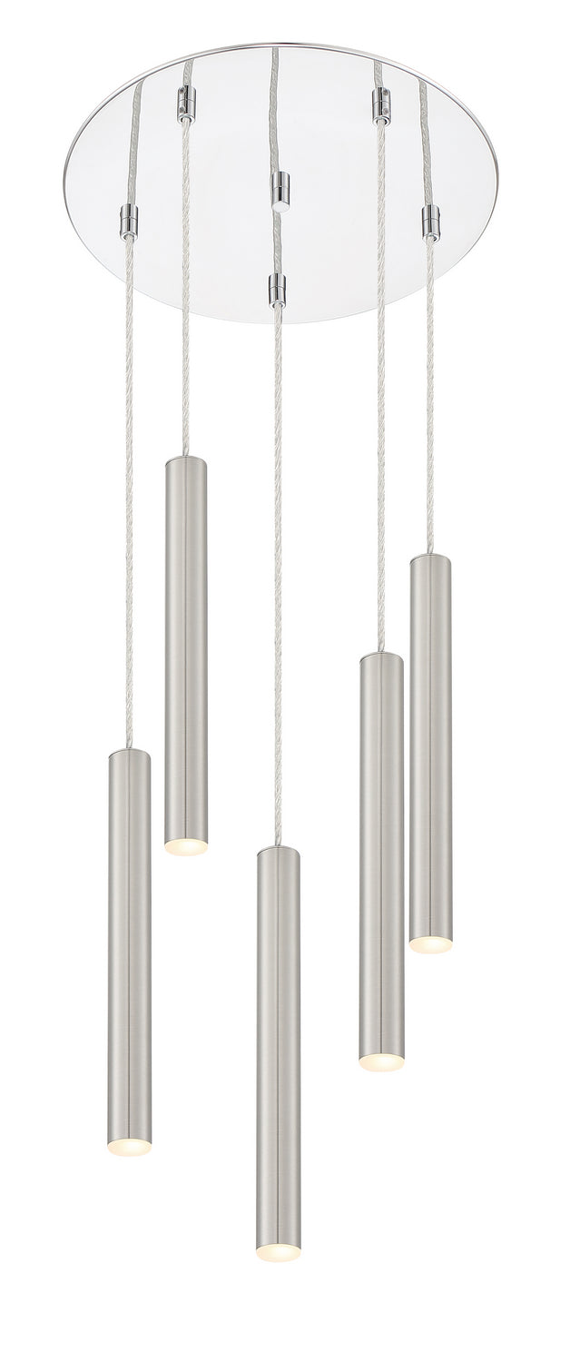 Z-Lite 917MP12-BN-LED-5RCH LED Chandelier, Chrome