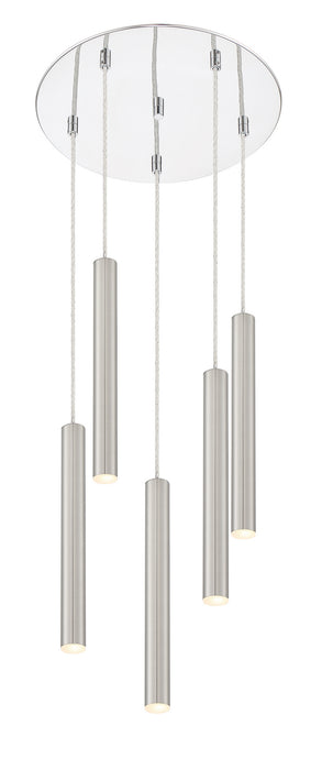 Z-Lite 917MP12-BN-LED-5RCH LED Chandelier, Chrome