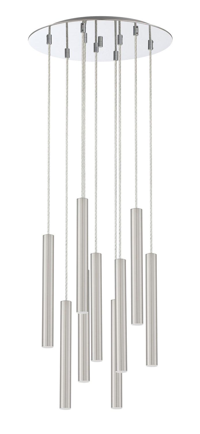 Z-Lite 917MP12-BN-LED-9RCH LED Chandelier, Chrome
