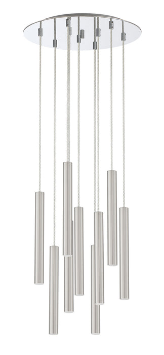 Z-Lite 917MP12-BN-LED-9RCH LED Chandelier, Chrome