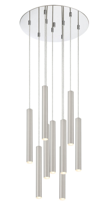 Z-Lite 917MP12-BN-LED-9RCH LED Chandelier, Chrome