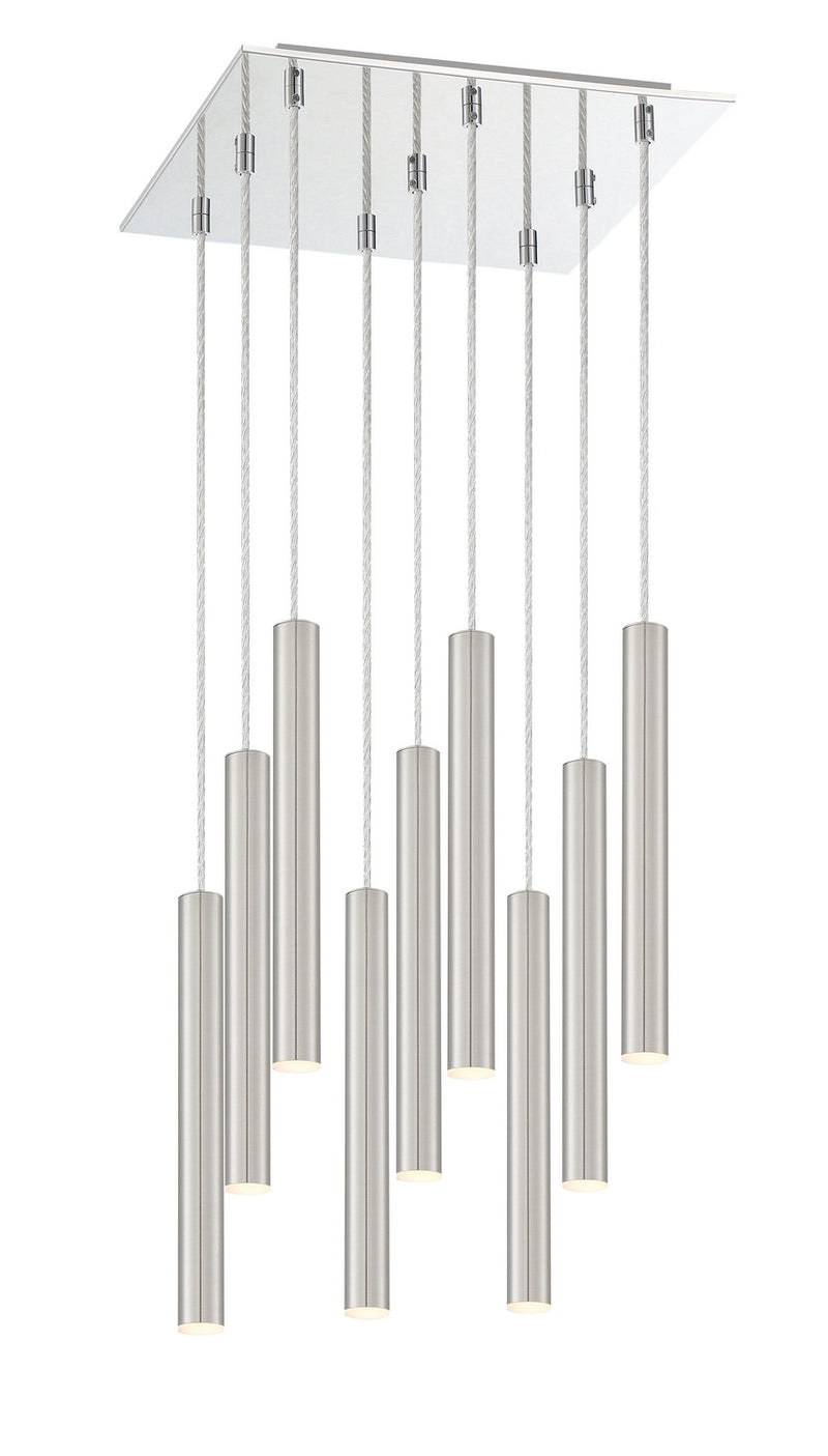 Z-Lite 917MP12-BN-LED-9SCH LED Chandelier, Chrome