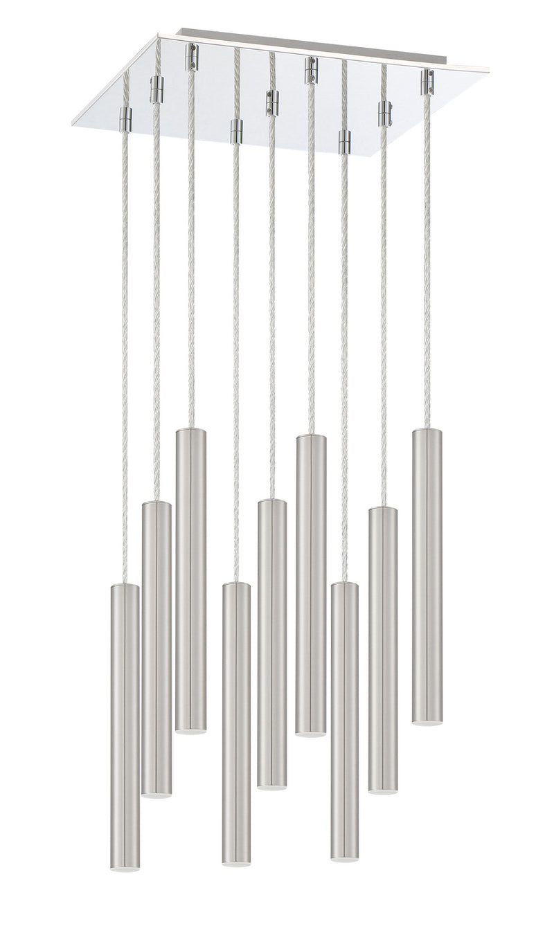 Z-Lite 917MP12-BN-LED-9SCH LED Chandelier, Chrome