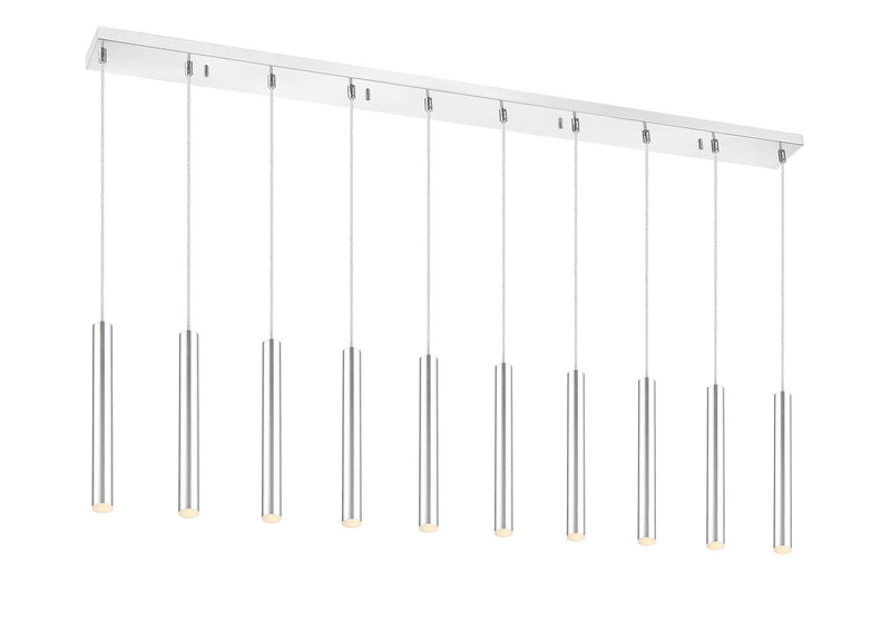 Z-Lite 917MP12-CH-LED-10LCH LED Linear Chandelier, Chrome
