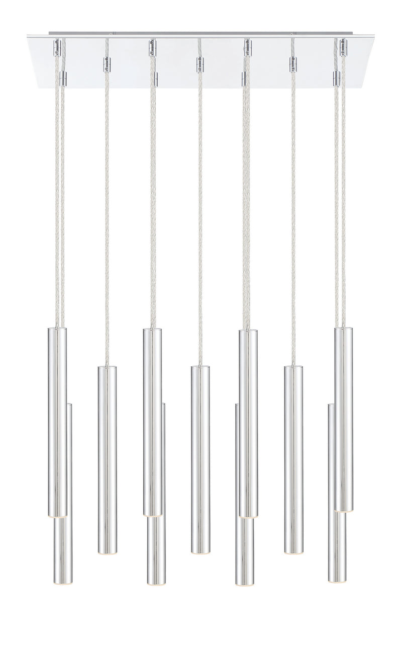 Z-Lite 917MP12-CH-LED-11LCH LED Chandelier, Chrome