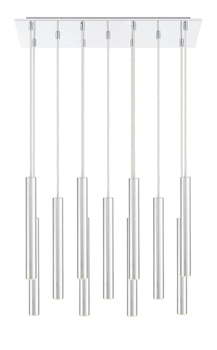 Z-Lite 917MP12-CH-LED-11LCH LED Chandelier, Chrome