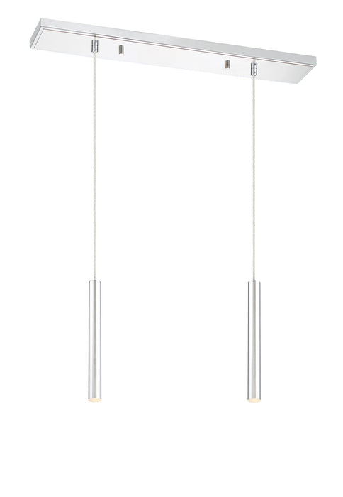 Z-Lite 917MP12-CH-LED-2LCH LED Linear Chandelier, Chrome