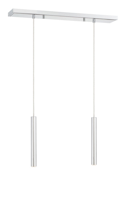 Z-Lite 917MP12-CH-LED-2LCH LED Linear Chandelier, Chrome