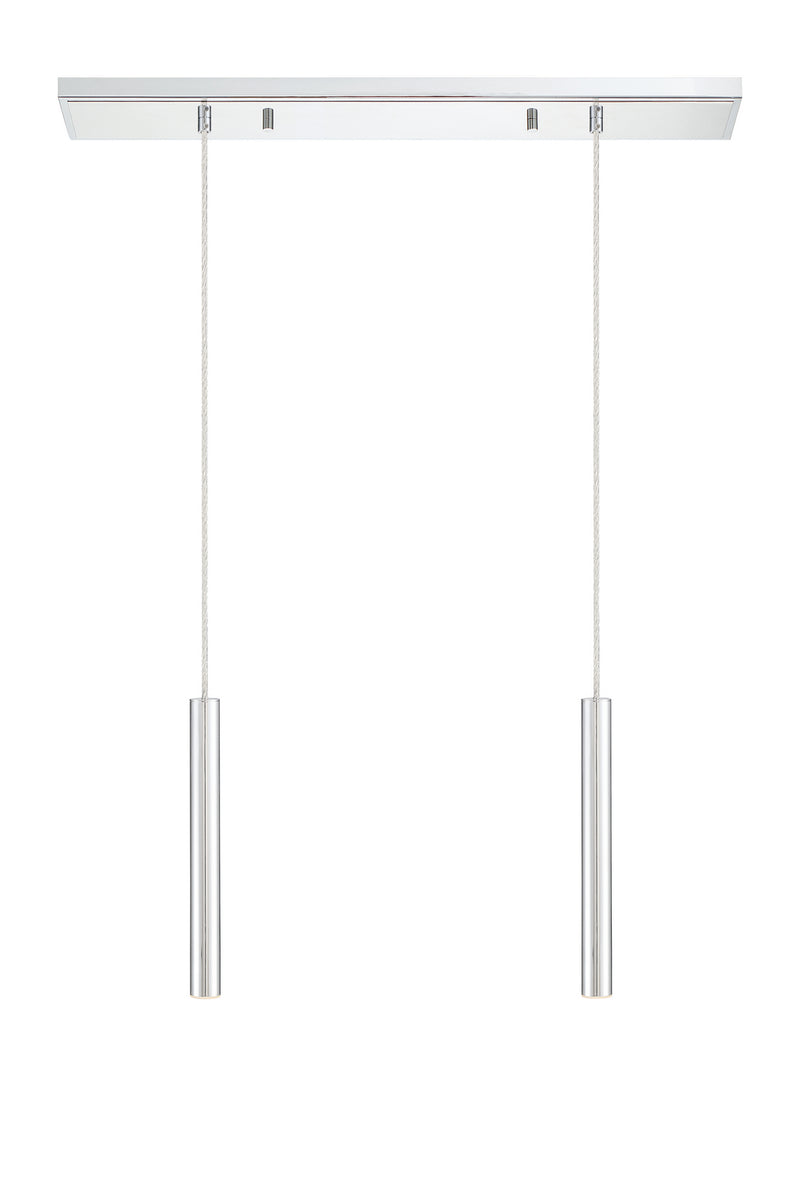 Z-Lite 917MP12-CH-LED-2LCH LED Linear Chandelier, Chrome