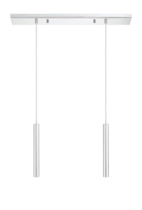 Z-Lite 917MP12-CH-LED-2LCH LED Linear Chandelier, Chrome
