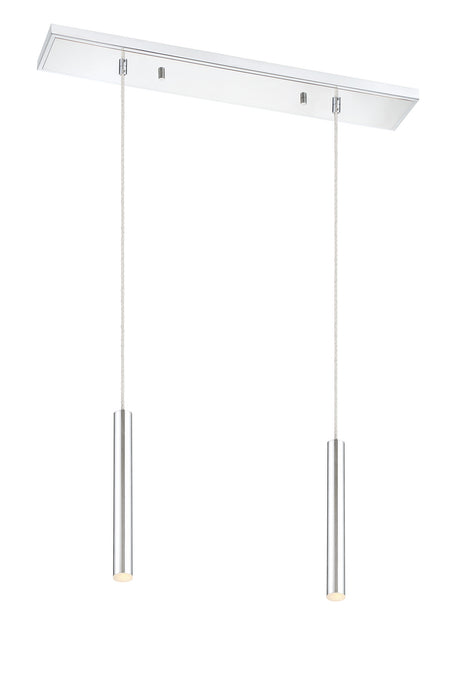 Z-Lite 917MP12-CH-LED-2LCH LED Linear Chandelier, Chrome