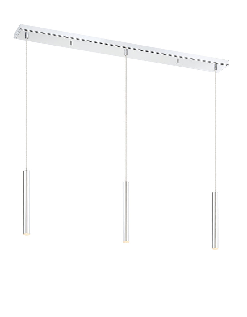 Z-Lite 917MP12-CH-LED-3LCH LED Linear Chandelier, Chrome